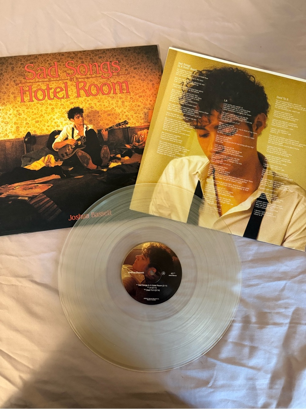 Joshua Bassett clear vinyl